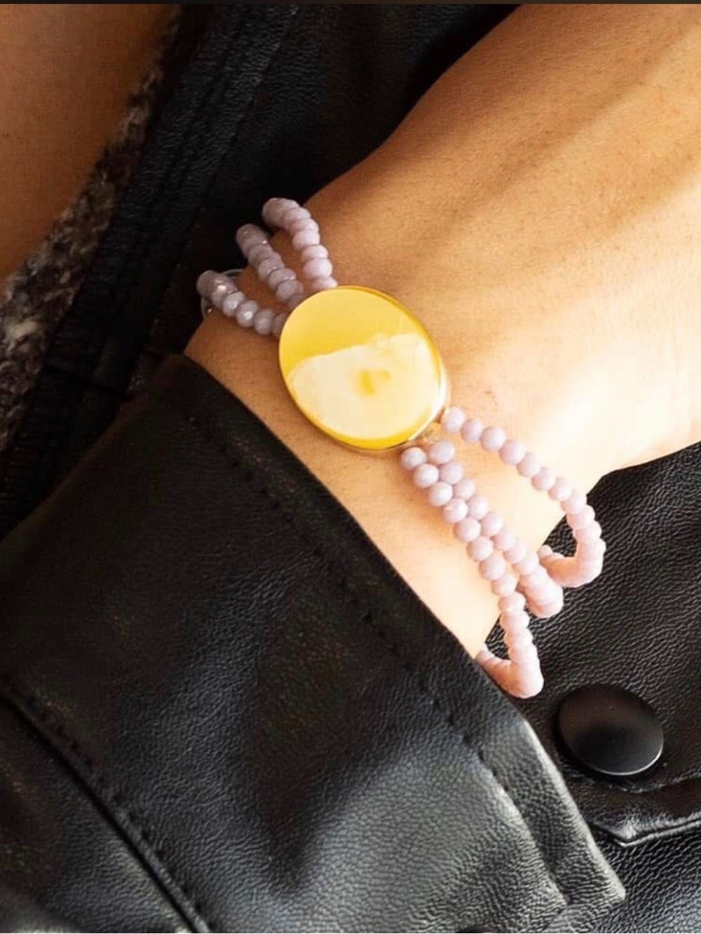 plunder EXCLUSIVE Private Label Fiona Multi-Strand Lavender Beaded Bracelet